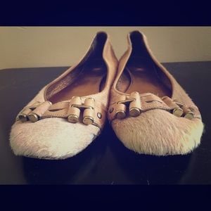 J. Crew flats, camel horse hair & leather 8.5